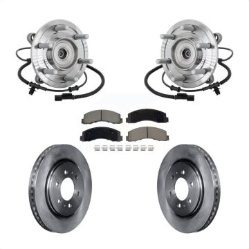 Front Hub Bearing Assembly Disc Brake Rotors And Pads Kit For 2018-2020 Ford F-150 Raptor KBB-133403