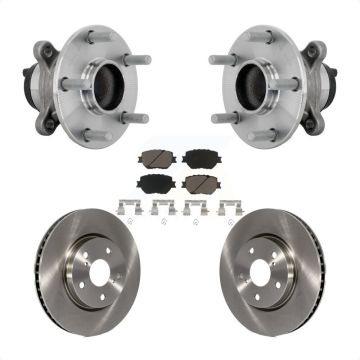 Front Hub Bearing Disc Brake Rotor & Pad Kit For 2014 Lexus IS250 Without F Sport Package KBB-133405