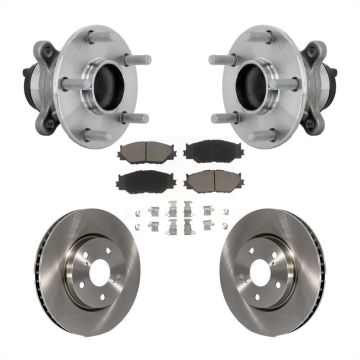 Front Hub Bearing Brake Rotor Pads Kit For Lexus IS250 Base with RWD With F Sport Package KBB-133406