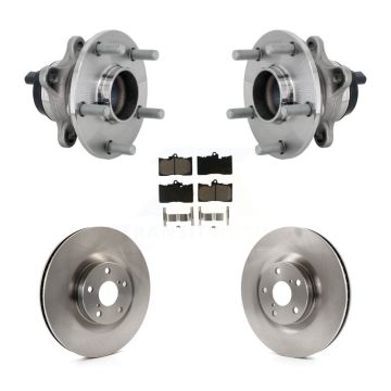 Front Hub Bearing Brake Rotor & Pads Kit For Lexus GS350 RC300 GS450h GS300 RC200t GS200t KBB-133409