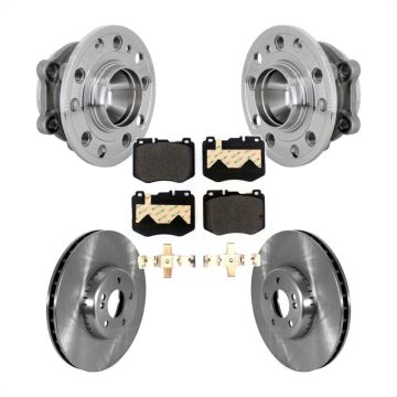 Front Hub Bearing Assembly Disc Brake Rotors And Pads Kit For Mercedes-Benz C300 C350e KBB-133416