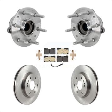 Front Hub Bearing Brake Rotor Pad Kit For Chevrolet GMC Silverado 1500 Sierra Yukon Tahoe KBB-133419