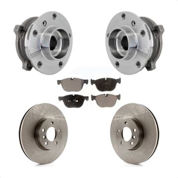 Front Hub Bearing Assembly Disc Brake Rotors And Pads Kit For BMW X5 X6 M12 x 1.25 Thread KBB-133426