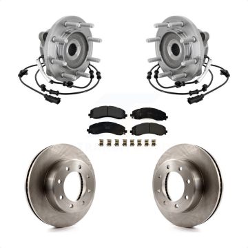 Front Hub Bearing Assembly Disc Brake Rotors And Semi-Metallic Pads Kit For Ram 2500 3500 KBB-133431