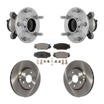 Front Hub Bearing Brake Rotor Pads Kit For Lexus IS250 Base with RWD With F Sport Package KBB-133438