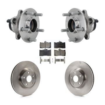 Front Hub Bearing Brake Rotor & Pads Kit For Lexus GS350 RC300 GS450h GS300 RC200t GS200t KBB-133446