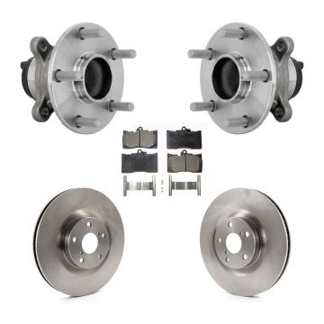 Front Hub Bearing Assembly Disc Brake Rotors And Pads Kit For Lexus IS300 IS350 IS200t KBB-133448