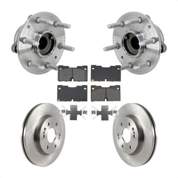 Front Hub Bearing Brake Rotor Pad Kit For Chevrolet GMC Silverado 1500 Sierra Yukon Tahoe KBB-133453