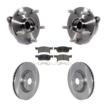 Front Hub Bearing Assembly Disc Brake Rotors And Pads Kit For 2019-2023 Subaru Ascent KBB-133455