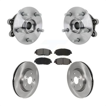 Front Hub Bearing Brake Rotor & Pads Kit For Toyota RAV4 FULL HYBRID EV-GAS (FHEV) engine KBB-133457