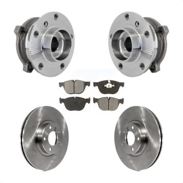 Front Hub Bearing Assembly Disc Brake Rotors And Pads Kit For BMW X5 X6 M12 x 1.25 Thread KBB-133463