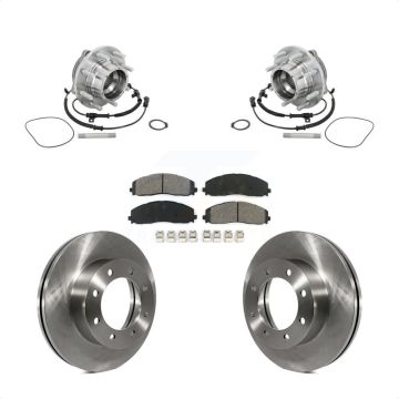 Front Hub Bearing Brake Rotor & Pad Kit For 13-16 Ford F-450 Super Duty With 8 Lug Wheels KBB-133466