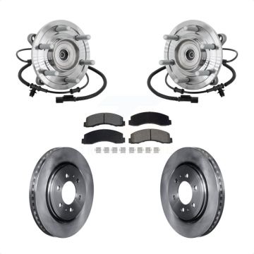 Front Hub Bearing Assembly Disc Brake Rotors And Pads Kit For 2018-2020 Ford F-150 Raptor KBB-133469