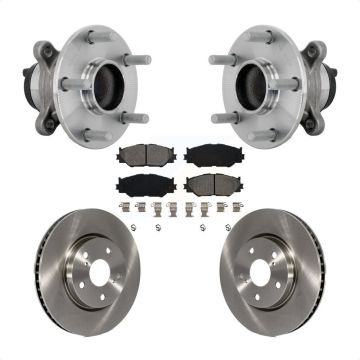 Front Hub Bearing Brake Rotor Pads Kit For Lexus IS250 Base with RWD With F Sport Package KBB-133471