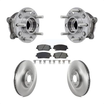 Front Hub Bearing Assembly Disc Brake Rotor & Pads Kit For Hyundai Palisade Kia Telluride KBB-133472