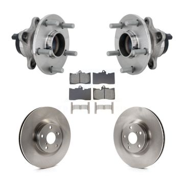 Front Hub Bearing Brake Rotor & Pads Kit For Lexus GS350 RC300 GS450h GS300 RC200t GS200t KBB-133476