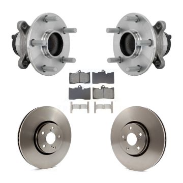 Front Hub Bearing Assembly Disc Brake Rotors And Pads Kit For Lexus IS350 IS300 IS200t KBB-133477