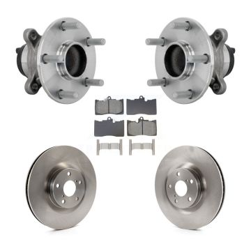 Front Hub Bearing Assembly Disc Brake Rotors And Pads Kit For Lexus IS300 IS350 IS200t KBB-133478