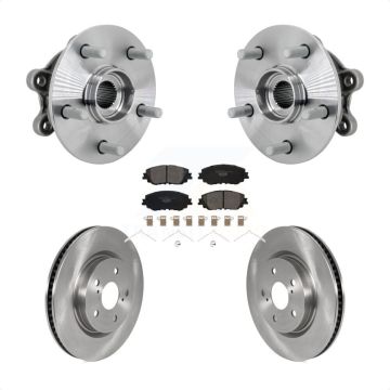 Front Hub Bearing Brake Rotor & Pads Kit For Toyota RAV4 FULL HYBRID EV-GAS (FHEV) engine KBB-133490