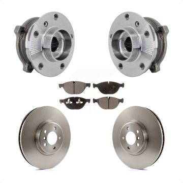 Front Hub Bearing Assembly Brake Rotor Pads Kit For BMW X5 X6 M12 x 1.25 Thread xDrive50i KBB-133495