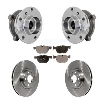 Front Hub Bearing Assembly Disc Brake Rotors And Pads Kit For BMW X5 X6 M12 x 1.25 Thread KBB-133497