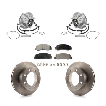 Front Hub Bearing Assembly Brake Rotor Pads Kit For Ford F-450 Super Duty Crew Cab Pickup KBB-133499