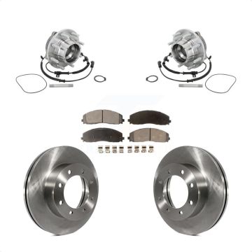 Front Hub Bearing Brake Rotor & Pad Kit For 13-16 Ford F-450 Super Duty With 8 Lug Wheels KBB-133500