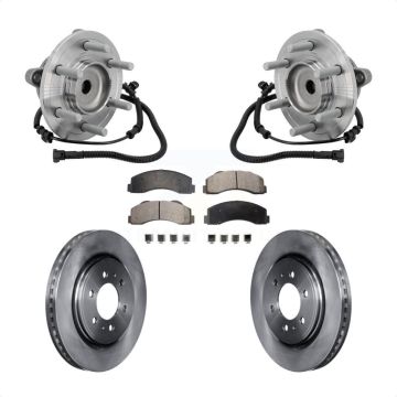 Front Hub Bearing Assembly Disc Brake Rotors And Pads Kit For 2015-2017 Ford F-150 RWD KBB-133501