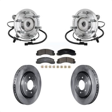 Front Hub Bearing Assembly Disc Brake Rotors And Pads Kit For 2018-2020 Ford F-150 Raptor KBB-133503