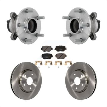 Front Hub Bearing Disc Brake Rotor & Pad Kit For 2014 Lexus IS250 Without F Sport Package KBB-133505