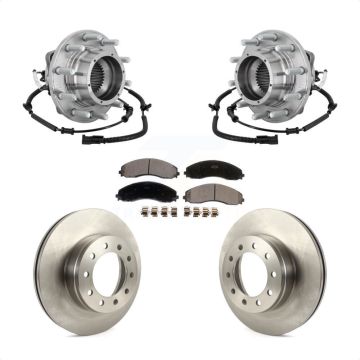 Front Hub Bearing Brake Rotor And Pad Kit For 2017-2021 Ford F-450 Super Duty F-550 4 X KBB-133508
