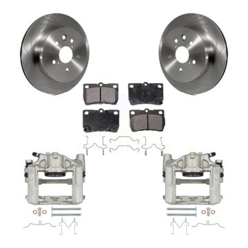 Rear Disc Brake Caliper Rotors And Ceramic Pads Kit For Lexus IS250 GS300 KC8-100002T