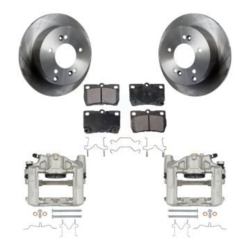 Rear Brake Caliper Rotor Ceramic Pad Kit For 2010-2011 Lexus IS250 With Sport Suspension KC8-100003T