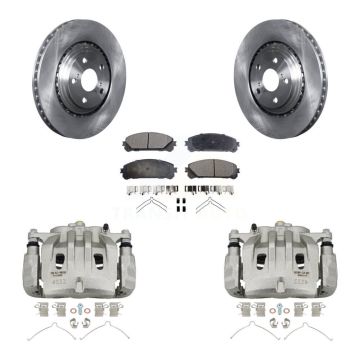 Front Brake Caliper Rotors Semi-Metallic Pad Kit For Lexus RX350 Toyota Highlander NX300 KC8-100007P