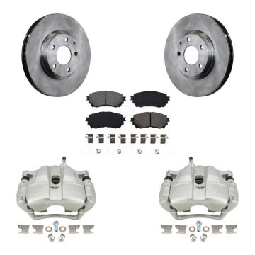 Front Disc Brake Caliper Rotors And Semi-Metallic Pads Kit For Mazda 6 KC8-100009S
