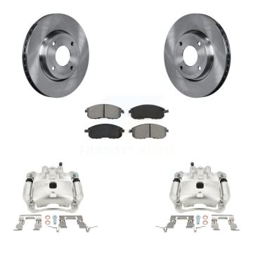 Front Disc Brake Caliper Rotors And Semi-Metallic Pads Kit For Nissan Versa Cube KC8-100010S