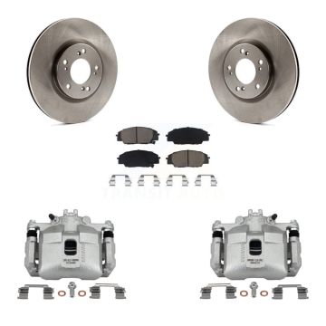 Front Disc Brake Caliper Rotors And Ceramic Pads Kit For 2000-2009 Honda S2000 KC8-100011C