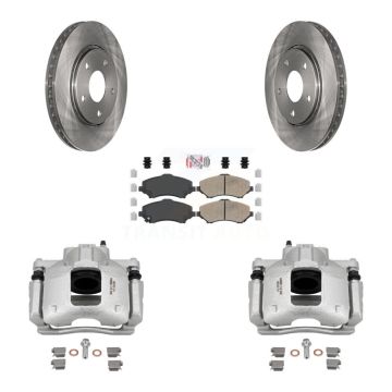 Front Brake Caliper Rotor Ceramic Pad Kit For Dodge Grand Caravan Chrysler Town & Routan KC8-100011N