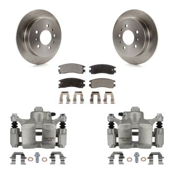 Rear Brake Caliper Rotor Ceramic Pad Kit For Chevrolet Impala Buick LaCrosse Monte Carlo KC8-100011T