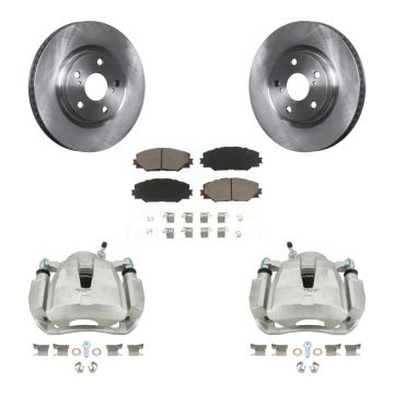 Front Brake Caliper Rotor & Ceramic Pad Kit For Toyota RAV4 Matrix Pontiac Vibe Scion iM KC8-100012C