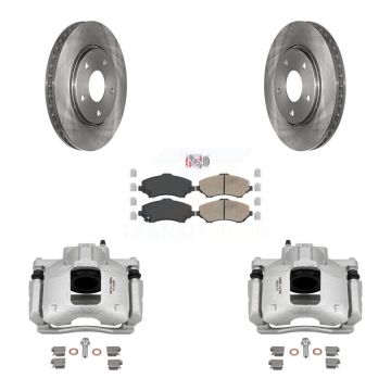 Front Brake Caliper Rotor Ceramic Pad Kit For Dodge Grand Caravan Chrysler Town & Routan KC8-100012N