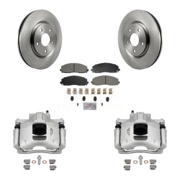 Front Disc Brake Caliper Rotors And Semi-Metallic Pads Kit For Ram C/V KC8-100013N