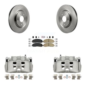Front Disc Brake Caliper Rotors And Ceramic Pads Kit For 2014-2020 Dodge Journey KC8-100014N