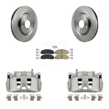 Front Disc Brake Caliper Rotors And Ceramic Pads Kit For 2014-2020 Dodge Journey KC8-100015N