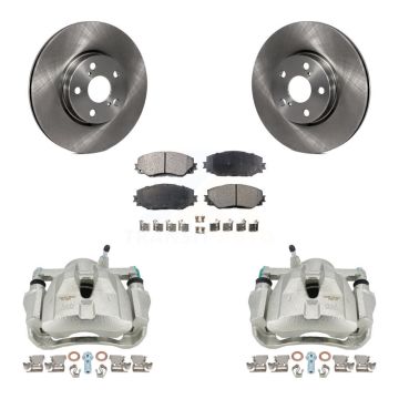 Front Brake Caliper Rotor & Semi-Metallic Pad Kit For Toyota Corolla Matrix Pontiac Vibe KC8-100015P