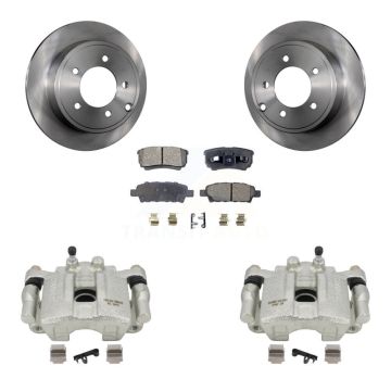 Rear Disc Brake Caliper Rotors And Ceramic Pads Kit For Dodge Caliber Mitsubishi Lancer KC8-100016T