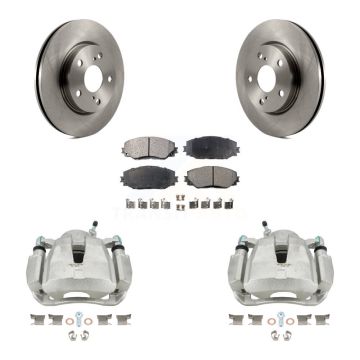 Front Disc Brake Caliper Rotors And Semi-Metallic Pads Kit For 2014-2015 Toyota RAV4 LE KC8-100017P