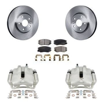 Front Brake Caliper Rotor Semi-Metallic Pad Kit For Chevrolet Equinox GMC Terrain Malibu KC8-100019P