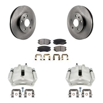 Front Brake Caliper Rotor Semi-Metallic Pad Kit For Chevrolet Malibu Buick Regal Limited KC8-100020P
