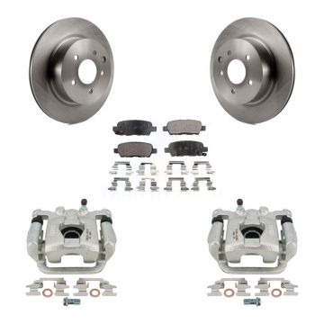 Rear Disc Brake Caliper Rotors And Ceramic Pads Kit For 2019-2022 Nissan Maxima KC8-100020T